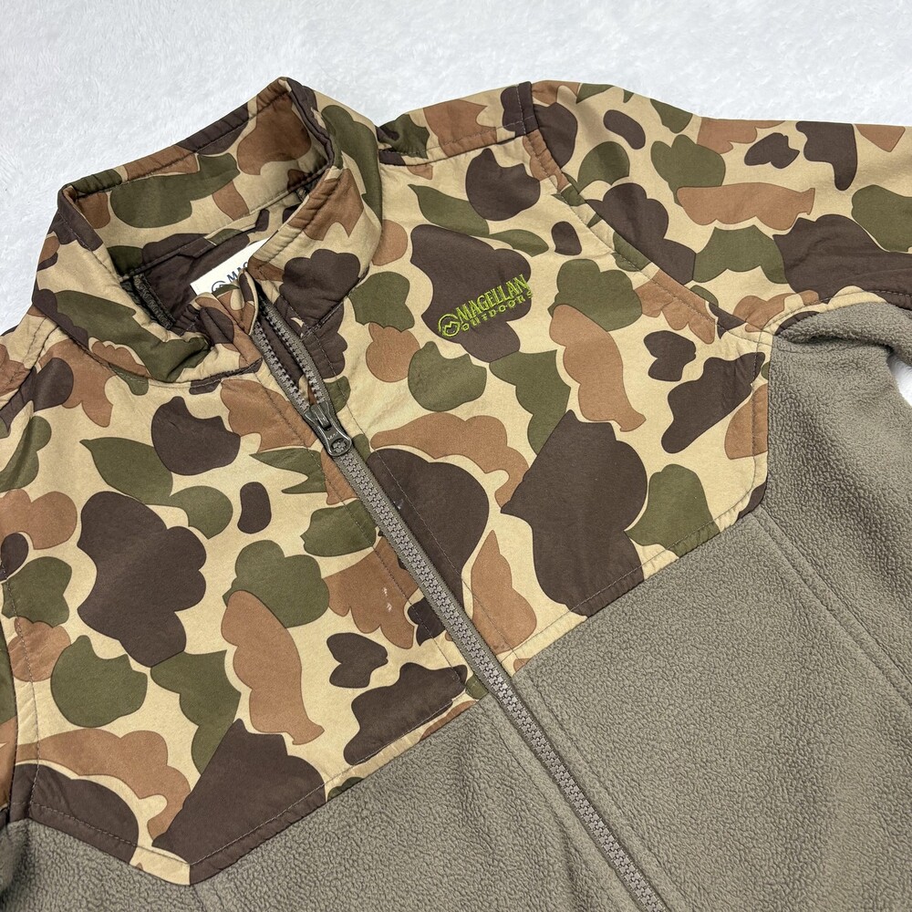 Magellan Outdoors Jacket Womens XL Camouflage Multicolor Fleece Lined Full Zip